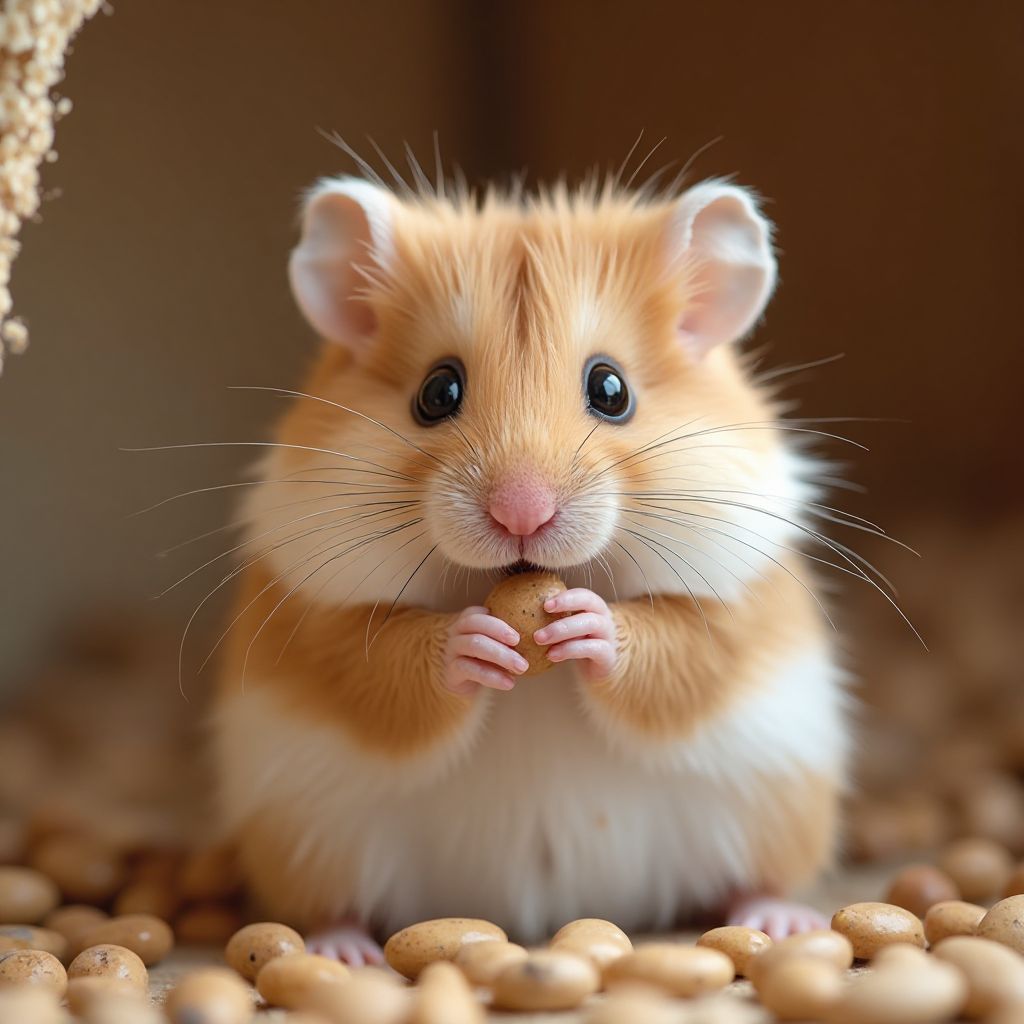 Hámster comiendo